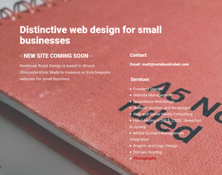 Screenshot of the Notebook Ruled Design homepage
