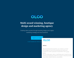 Screenshot of the OLCO Design Limited homepage