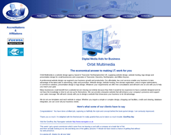 Screenshot of the Orbit Multimedia homepage
