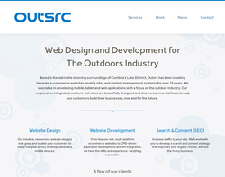 Screenshot of the OUTSRC homepage