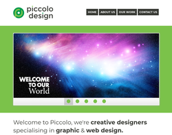 Screenshot of the Piccolo homepage