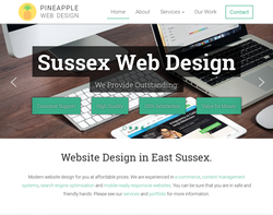 Screenshot of the Pineapple Web Design homepage