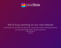 Screenshot of the Pixelbox Design homepage