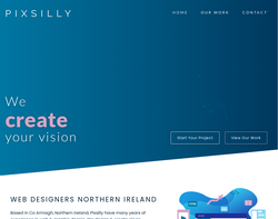 Screenshot of the Pixsilly homepage
