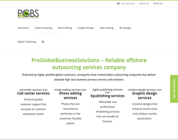 Screenshot of the Proglobalbusinesssolutions homepage