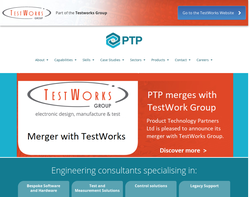 Screenshot of the Product Technology Partners homepage