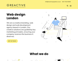Screenshot of the Reactive Graphics homepage