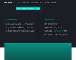 Screenshot of the Red-Fern Media Limited homepage