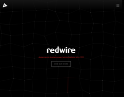 Screenshot of the Redwire Design limited homepage