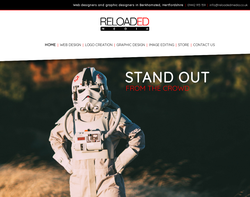 Screenshot of the Reloaded Media homepage