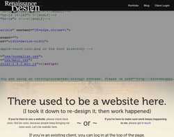 Screenshot of the Renaissance Design homepage