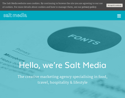 Screenshot of the Salt Media homepage