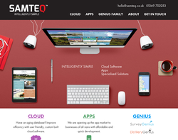 Screenshot of the SAMTEQ homepage