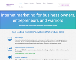 Screenshot of the Saxon Internet Solutions homepage