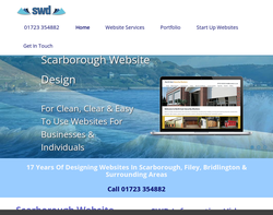 Screenshot of the Scarborough Website design homepage