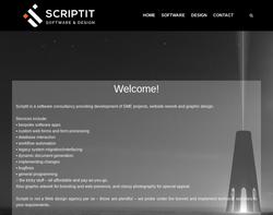 Screenshot of the Scriptit Limited homepage