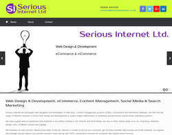Screenshot of the Serious Internet Ltd homepage