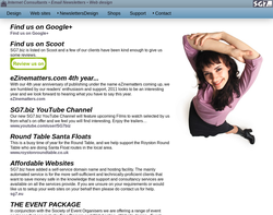 Screenshot of the SG7.Biz homepage
