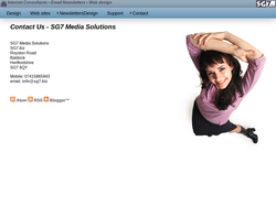 Screenshot of the SG7 Media Solutions homepage