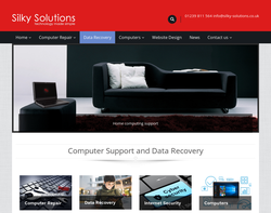Screenshot of the Silky Solutions homepage
