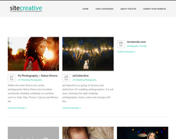 Screenshot of the Site Creative homepage