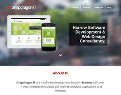 Screenshot of the Snapdragon IT homepage