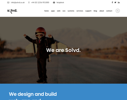 Screenshot of the Solvd homepage