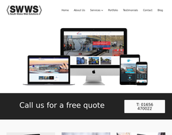Screenshot of the South Wales Web Solutions homepage