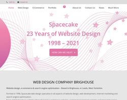 Screenshot of the Spacecake homepage