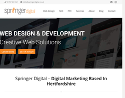 Screenshot of the Springer Digital homepage