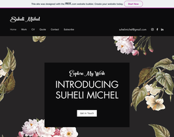 Screenshot of the Suheli Michel homepage