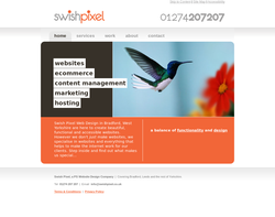 Screenshot of the Swish Pixel Web Design homepage