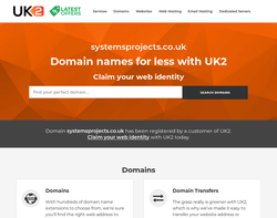 Screenshot of the Systems Projects Ltd homepage