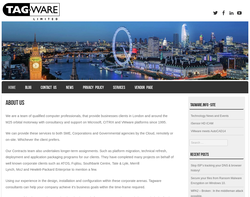 Screenshot of the Tagware Limited homepage