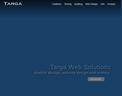 Screenshot of the Targa Web Design homepage