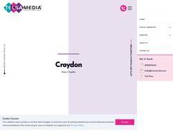 Screenshot of the Website Design Croydon homepage