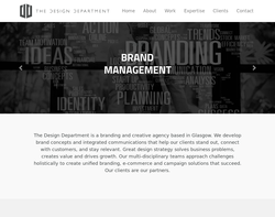 Screenshot of the The Design Department homepage