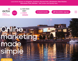Screenshot of the Activ Net Marketing (Kingston) homepage