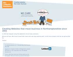 Screenshot of the The Website Business homepage