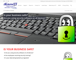 Screenshot of the tKnowIT Limited homepage