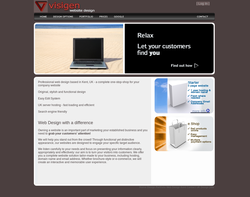 Screenshot of the Visigen homepage
