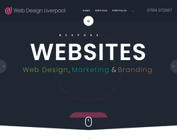 Screenshot of the Web Design Liverpool homepage