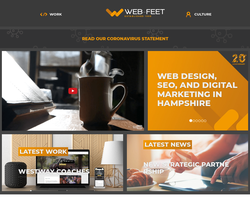 Screenshot of the Web-Feet homepage