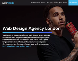 Screenshot of the Webheads homepage