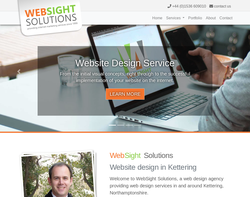 Screenshot of the WebSight Solutions homepage