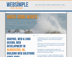 Screenshot of the Websimple Web Design homepage