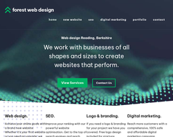 Screenshot of the Forest Web Design homepage