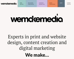 Screenshot of the wemakemedia homepage