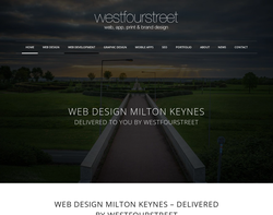 Screenshot of the Westfourstreet Web Design homepage