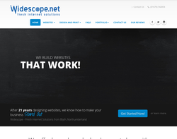 Screenshot of the Widescope Web Design homepage